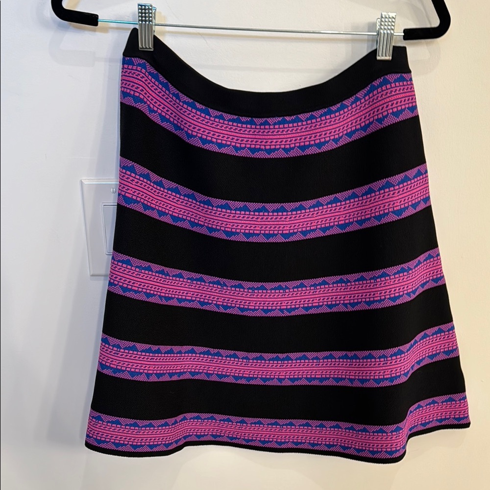 Black and Pink Patterned Women's Skirt